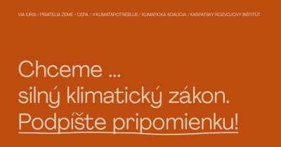 Mimovládky vyzývajú ľudí, aby podporili silný klimatický zákon v MPK